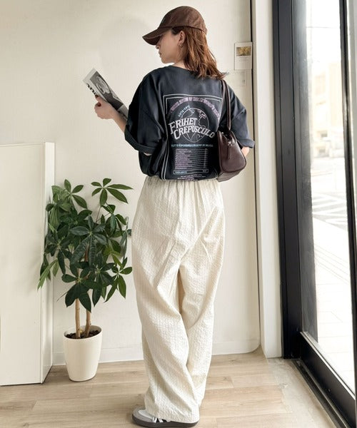 《JaVaジャバコラボ》背中で語る。綿100％バックグラフィック刺繍Tシャツ（半袖） jv1050357