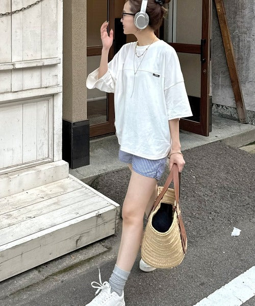【JaVaコラボ】ユニセックスで着れちゃう。コットン100%半袖フットボールプルオーバー jv1050171