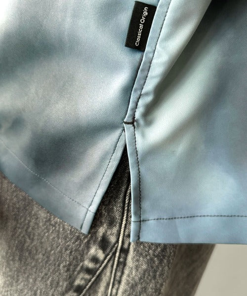 【Classical Origin】「都会的スタイル」。総柄ドレープキャンプカラーシャツ（長袖）/Relaxed Drape All-Over Pattern Camp Collar Shirt co1150039