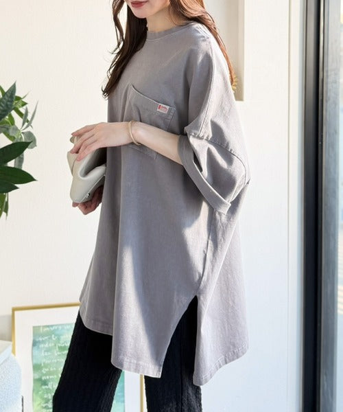 《JaVaジャバコラボ》大人のこなれ感漂う。 綿100％ビッグポケットオーバーサイズTシャツ（半袖） jv1260540