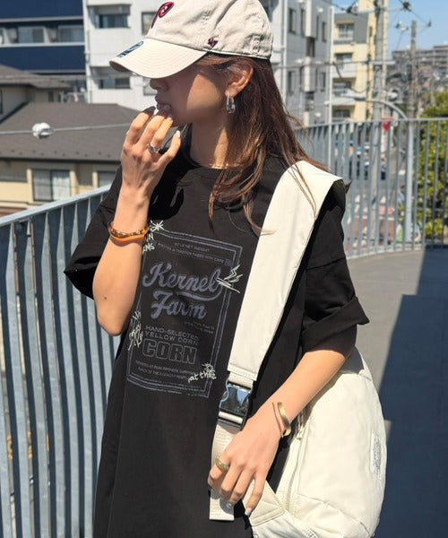 《JaVa ジャバコラボ》ゆるっと１枚コーデの主役♪綿100%ヴィンテージプリント半袖刺繍ワンピース jv1260623