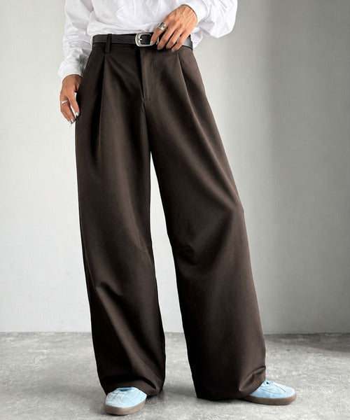 【Classical Origin】「進化系ベーシック。」セミカーブライン ワンタックスラックス／Curved Line One-Tuck Slacks co0780001