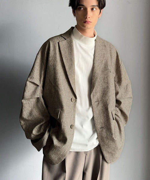 【classical origin】「際立つ、風格。」袖タックオーバーサイズジャケット（長袖）／Tucked sleeves oversized jacket ao1265014