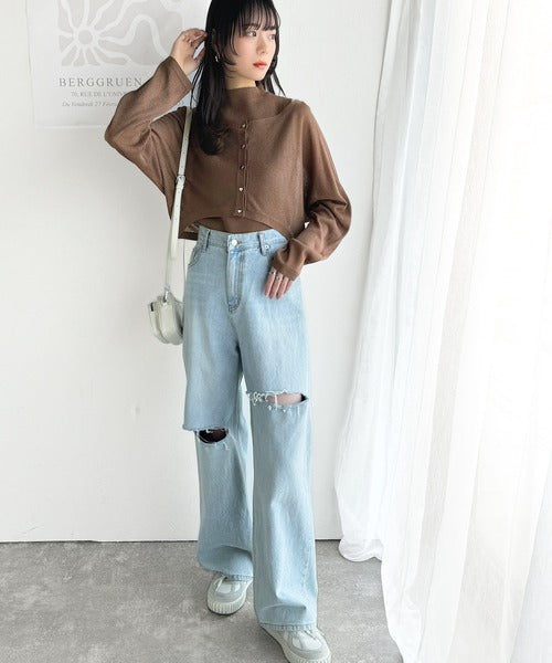 【mily bilet】上品さと可愛らしさを兼ね備えた、オフショル２WAYラメシアーニットアンサンブル（カーディガンセット） mi1029105