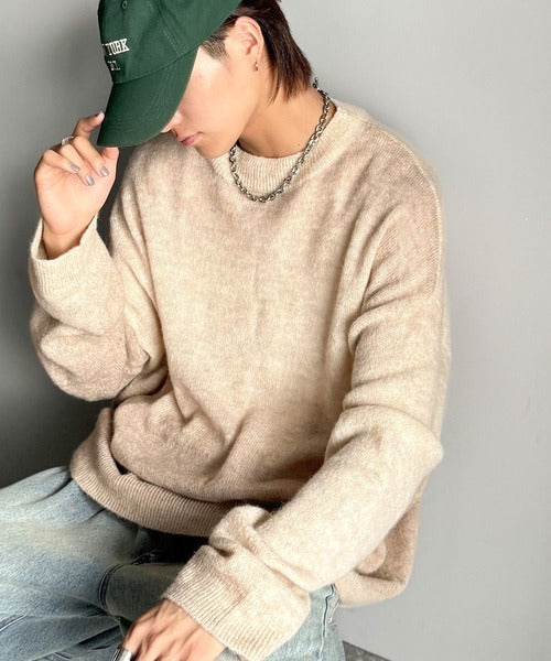 《JaVaジャバコラボ》透け感とニュアンスを重ねる。マルチウェイグラデーション天竺透かし編みメッシュニット（長袖） jm1260006