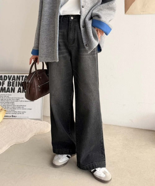 美シルエット。ハイウエストルーズデニムパンツ ce0900001