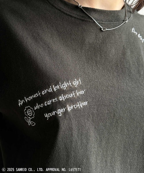 【Sanrio characters/サンリオキャラクターズ】綿100％!かわいい魅力サンリオキャラクターズ刺繍半袖Tシャツ ce1330035