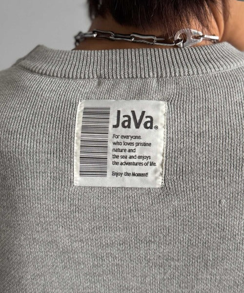 《JaVaジャバコラボ》配色使いが着こなしのアクセント◎スウェットライクダブルフェイスプルオーバー（長袖） jm1020282