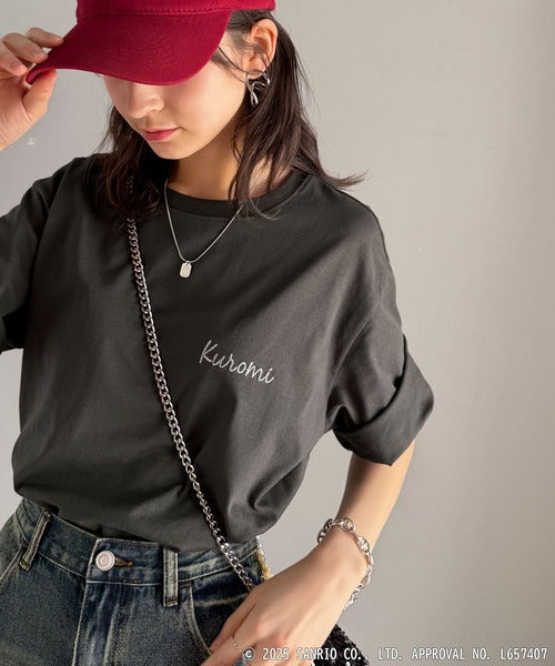 【Sanrio characters/サンリオキャラクターズ】大人可愛い推しアピール♪シルエット箔プリントTシャツ（半袖） ce1350005