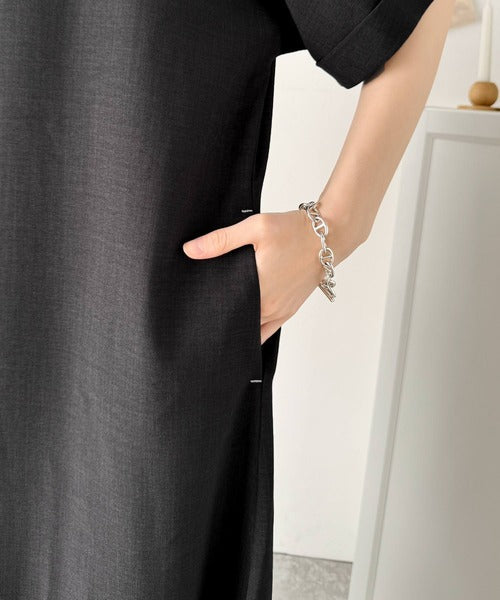 大人の抜け感。ステッチ使いVネックロングワンピース ce1260386