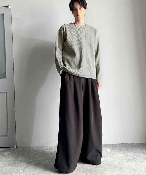 【Classical Origin】「ベーシックの必需品。」サーマルクルーネックニット/Thermal Crew Neck Knit ao1260480