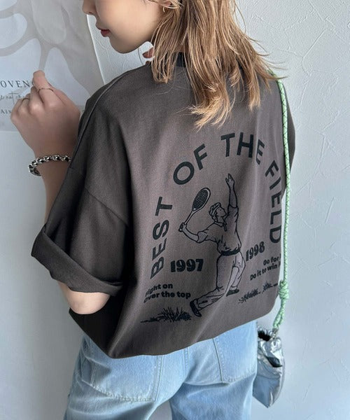 ゆるっとカジュアルに。半袖リンガーフロッキーテニスTシャツ ce1020214