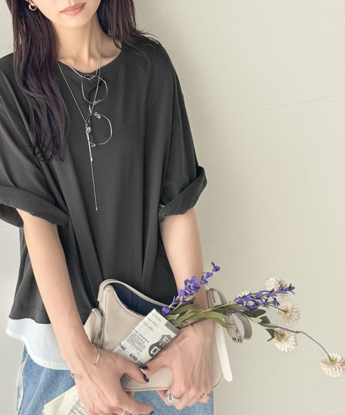 《JaVaジャバ コラボ》実は、フェイクなんです！フェイクレイヤードTee（半袖） elft002