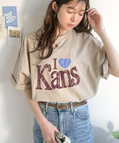 《JaVaジャバコラボ》大人カジュアルにちょうどいい。綿100％ ヴィンテージ風ハートTシャツ jv1050369
