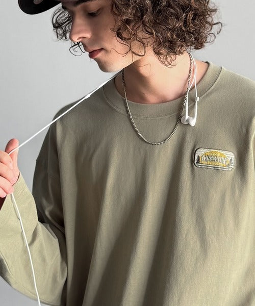 《JaVaジャバコラボ》程よいストリート感で幅広いスタイルにマッチ。 綿100%アドベンチャーマウンテンTシャツ（長袖） jo1150068