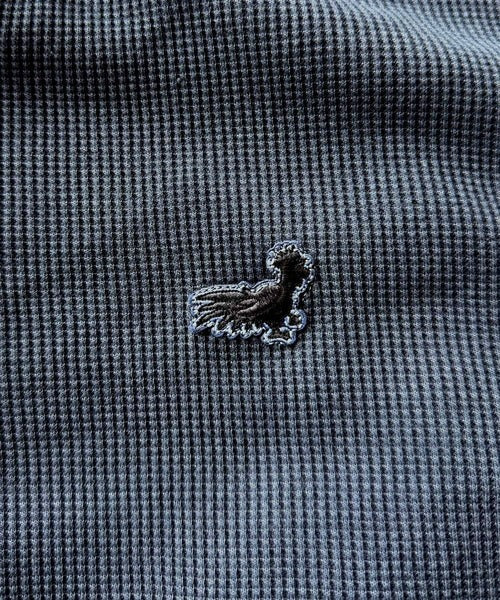 【Classical Origin】「リラックス感、こなれ感。」ピグメント加工サーマルヘンリーネックTシャツ（長袖）/Pigment-Dyed Thermal Henley T-Shirt co1150051