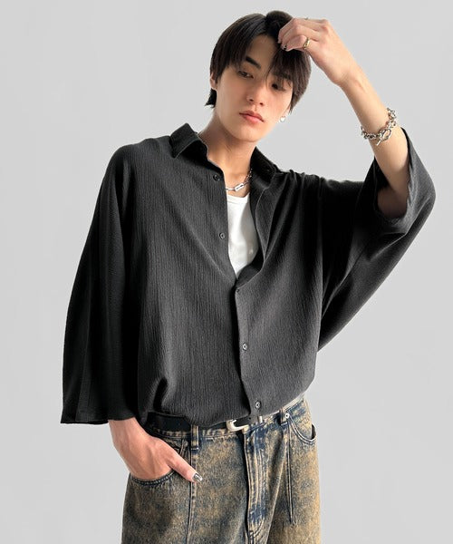 Wrinklefinish Dolman Sleeve Shirt／リンクル加工ドレープドルマンシャツ co1150009
