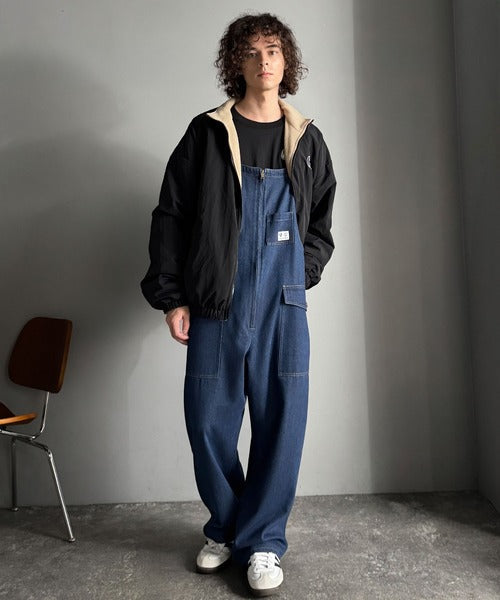 【Classical Origin】Front-Zip Loose Overalls／フロントジップ仕様ルーズオーバーオール co0780008