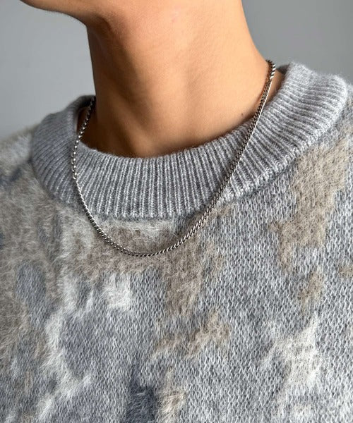 【classical origin】ニュアンス柄Wジャガードシャギーニット／Nuanced Pattern Double Jacquard Shaggy Knit ao1260497