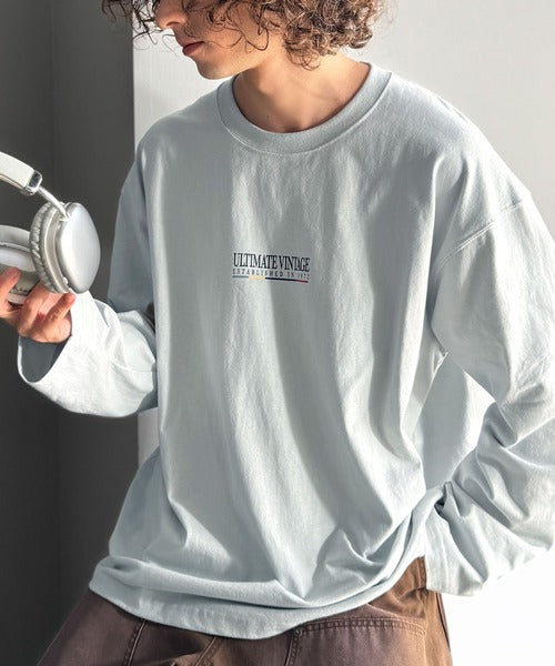 《JaVaジャバコラボ》ヴィンテージ感漂う綿100%クラシックカーグラフィックTシャツ（長袖） jo1150067