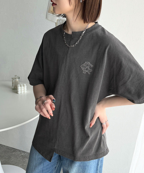 《JaVaジャバコラボ》綿100％!こだわり満載の自信アイテム☆切替BODYロゴTシャツ（半袖） jv1330014