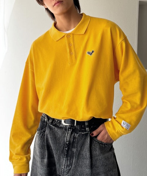 【Classical Origin】「上質な日常。」胸刺繍入り鹿の子ポロシャツ（長袖）／Embroidery Basic Polo Shirt co1150052