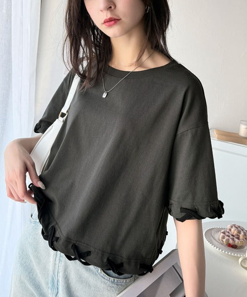 トレンドライクなゆるシルエット。【メンズ】ステッチデザインTシャツ（半袖） cm1010407