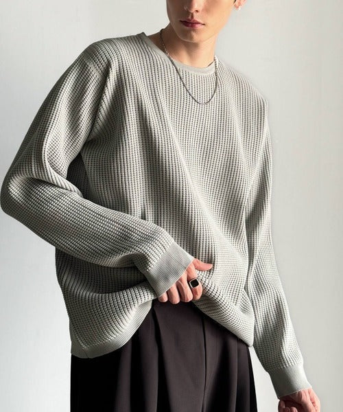 【Classical Origin】「ベーシックの必需品。」サーマルクルーネックニット/Thermal Crew Neck Knit ao1260480