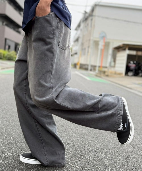 《JaVaジャバコラボ》【接触冷感・速乾機能付き】清涼素材で夏でもデニムをヘビロテ！ブラスト加工 バックデザイン リラックスフィット ジーンズ jo1150088
