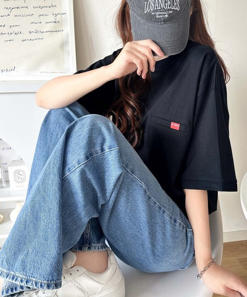 《JaVa ジャバコラボ》シンプルなのに格上げ。綿100％シルケット素材裾ドロストオーバーサイズTシャツ jv1050157