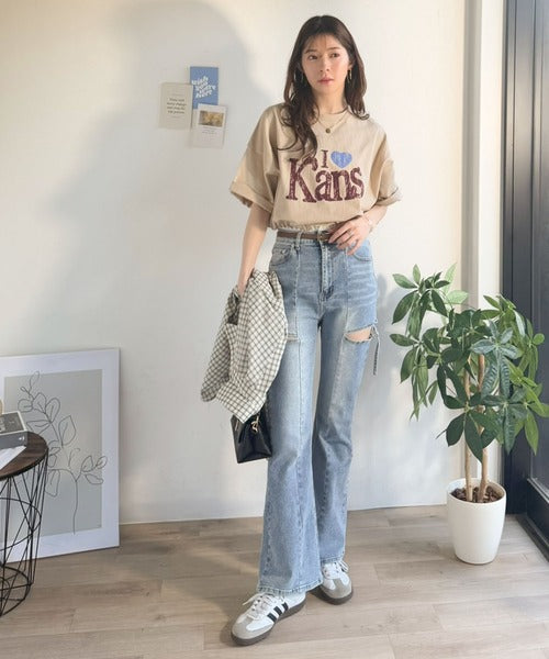《JaVaジャバコラボ》大人カジュアルにちょうどいい。綿100％ ヴィンテージ風ハートTシャツ jv1050369
