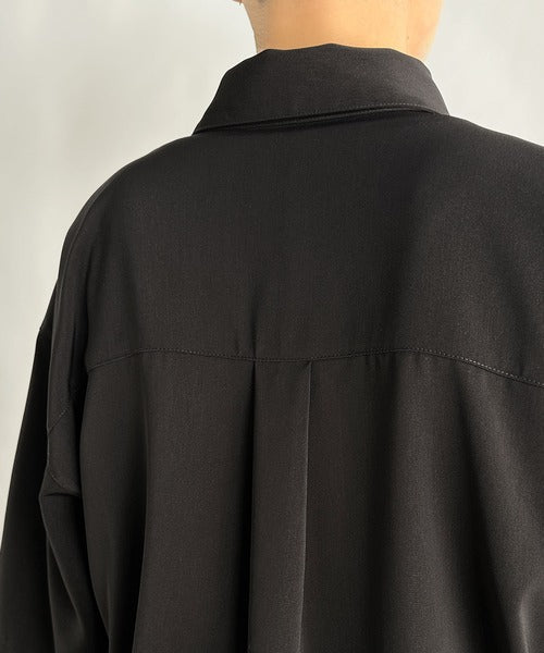 Cropper Box Style Hidden Placket Shirt ／比翼デザインショート丈シャツ co1010005