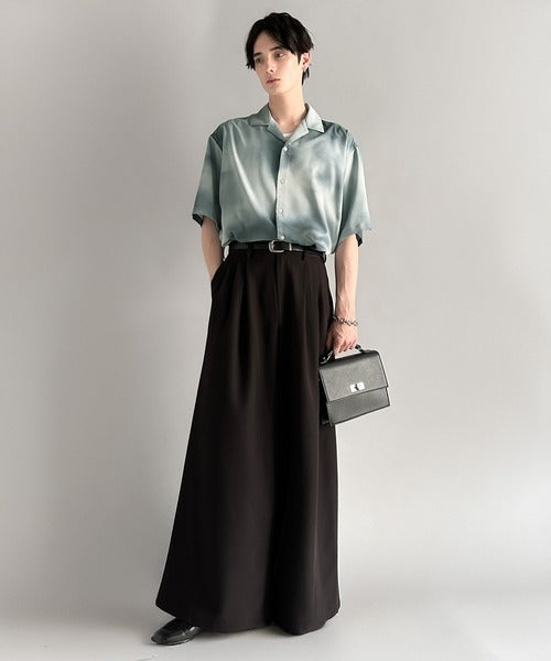 Oversized Drape Half Sleeve Shirt/総柄プリントオーバーサイズドレープ半袖シャツ co1150014