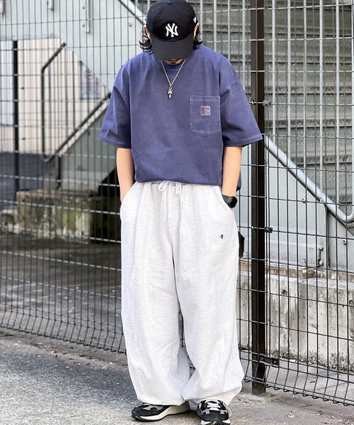 《JaVa ジャバコラボ》古着風ストリートMIX。綿100%ヘヴィーウエイト胸ポケピグメントTシャツ jv1029020