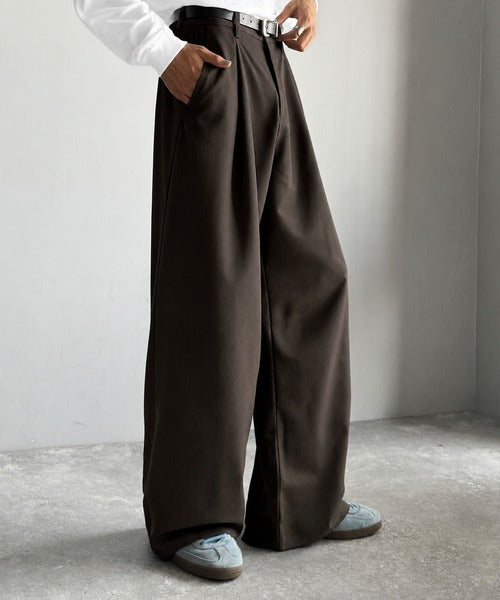 【Classical Origin】「進化系ベーシック。」セミカーブライン ワンタックスラックス／Curved Line One-Tuck Slacks co0780001