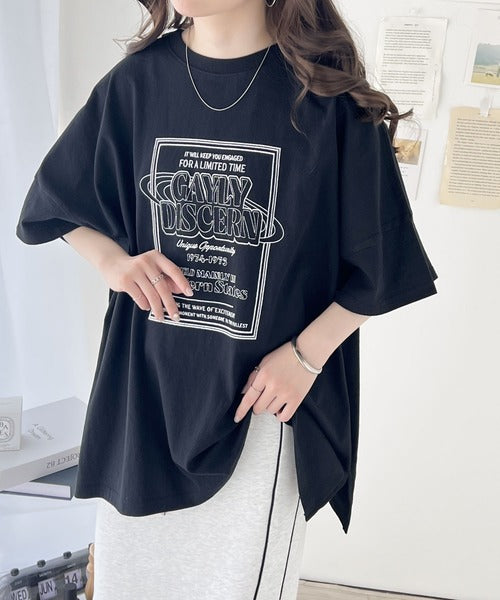 【キッズ】《JaVaジャバコラボ》親子お揃い リンクコーデできちゃう！前後2way 綿100％ロゴプリントTシャツ(半袖) jk1050136