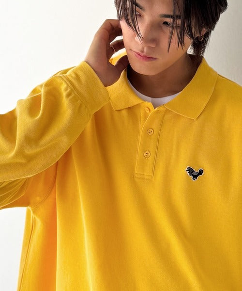 【Classical Origin】「上質な日常。」胸刺繍入り鹿の子ポロシャツ（長袖）／Embroidery Basic Polo Shirt co1150052