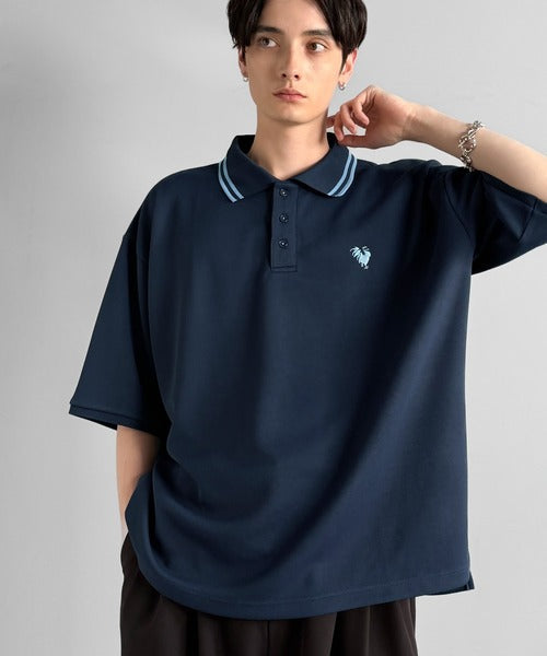 「洗練を纏う、上質な日常。」刺繍入りハイクオリティダブルフェイス素材ポロシャツ／Embroidered High-Quality Double Face Polo co1150026