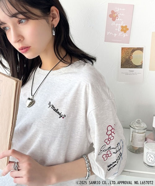 【Sanrio characters/サンリオキャラクターズ】大人可愛い！かくれんぼシリーズランダム刺繍ビッグTシャツ（半袖） ce1350003