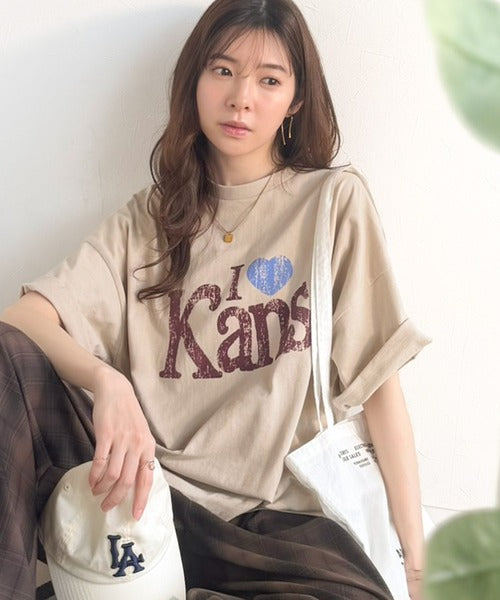 《JaVaジャバコラボ》大人カジュアルにちょうどいい。綿100％ ヴィンテージ風ハートTシャツ jv1050369