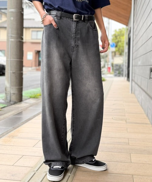 《JaVaジャバコラボ》【接触冷感・速乾機能付き】清涼素材で夏でもデニムをヘビロテ！ブラスト加工 バックデザイン リラックスフィット ジーンズ jo1150088