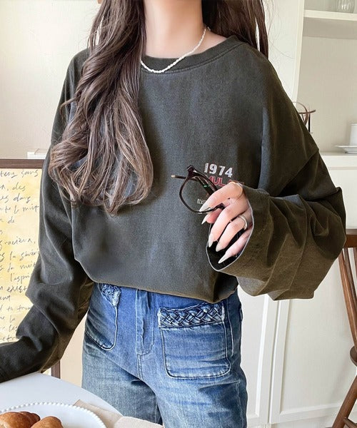 《Javaジャバコラボ》ゆるっとカジュアルに着こなす。綿100%ピグメント加工グラフィックプリントTシャツ＆ロンT(半袖)(長袖) jv1050148