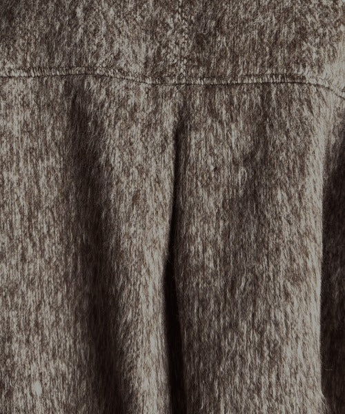 シャギーファー素材2way襟デザインブルゾン／Shaggy Fur 2-Way Collar Design Blouson co1150082