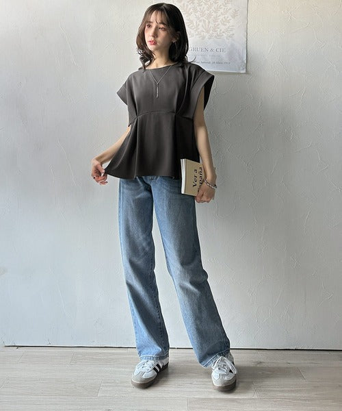 大人のこなれ感、前後2wayウエストタックカットソー ce1110102