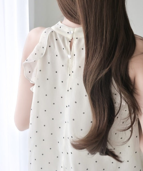 【mily bilet】洗練された大人フェミニン。アメスリ リボン付きフリルブラウス  チェック 花柄 ドット mi1019157