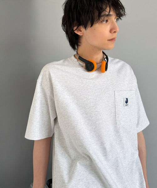 《JaVaジャバコラボ》【接触冷感・抗菌防臭機能付き】試して納得！胸ポケット付き ライトヘビーウェイト オーバーサイズTシャツ（半袖） jo1320020