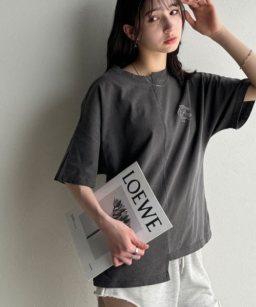 《JaVaジャバコラボ》綿100％!こだわり満載の自信アイテム☆切替BODYロゴTシャツ（半袖） jv1330014