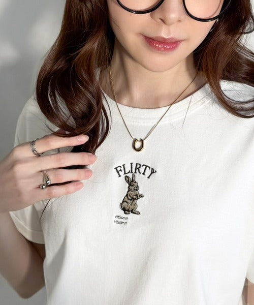 可愛いだけとは言わせない！刺繍コンパクトフライスTシャツアニマルシリーズ（半袖） ce1050360