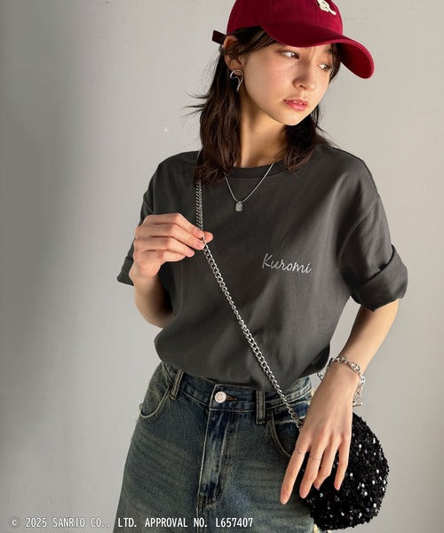 【Sanrio characters/サンリオキャラクターズ】大人可愛い推しアピール♪シルエット箔プリントTシャツ（半袖） ce1350005