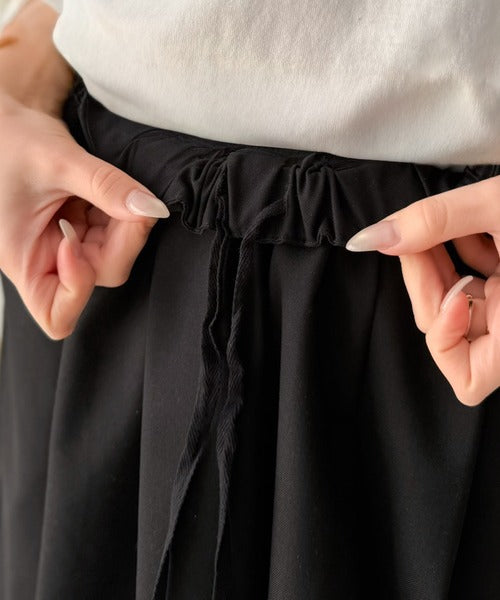 ゆるく、美しく、すらり整う。ボリュームギャザーイージータックパンツ(ウエストゴム) ce1265078